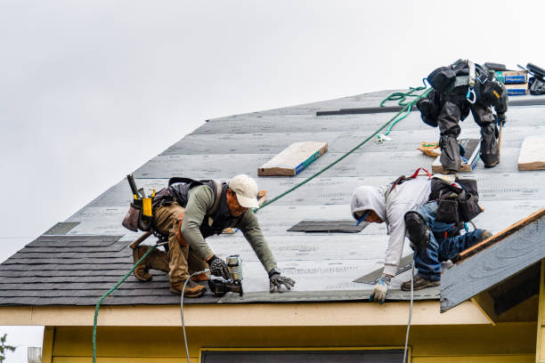 Professional Gutter Installation technician working in Ulen, MN